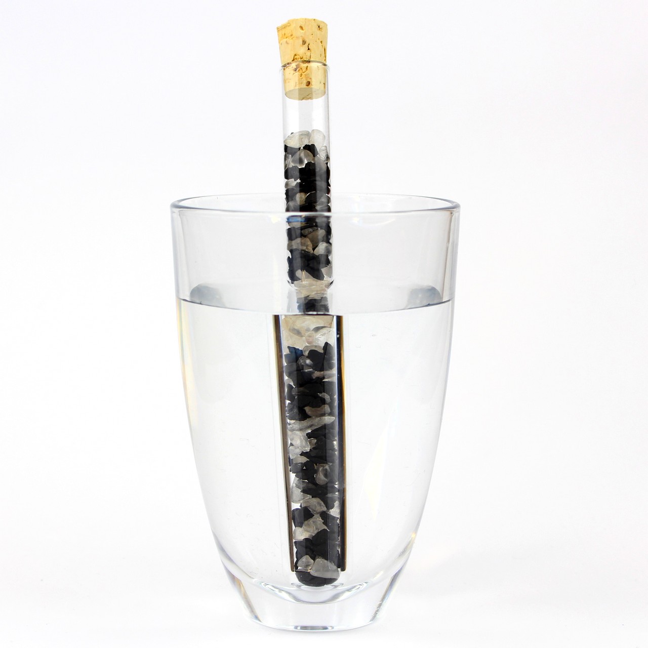 Aqua Lapis® Edelsteinstab Premium Schungitus Bergkristall, Schungit Edelsteinwasser herstellen